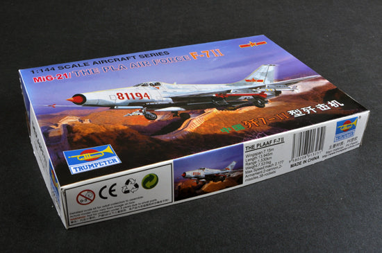 TRUMPETER 01325 MiG-21 THE PLA AIR FORCE CHINESE F-7II 1:144 PLASTIC MODEL KIT