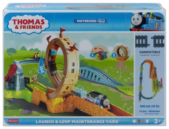 FISHER-PRICE THOMAS AND FRIENDS LAUNCH AND LOOP MAINTENANCE YARD WITH MOTORISED THOMAS 17PC PLAYSET