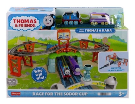 FISHER-PRICE THOMAS AND FRIENDS PUSH ALONG RACE FOR THE SODOR CUP PLAYSET