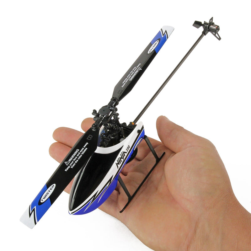 TWISTER 1001B NINJA 250 FLYBARLESS HELICOPTER 6 AXIS STABILIZATION & ALTITUDE HOLD BLUE