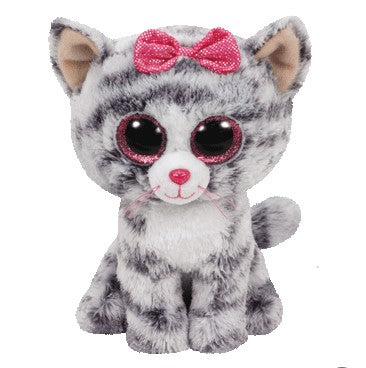 TY BEANIE BOOS KIKI GREY CAT REGULAR