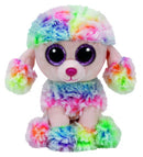 TY BEANIE BOOS RAINBOW MULTICOLOUR POODLE REGULAR