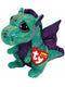 TY BEANIE BOOS CINDER GREEN DRAGON REGULAR