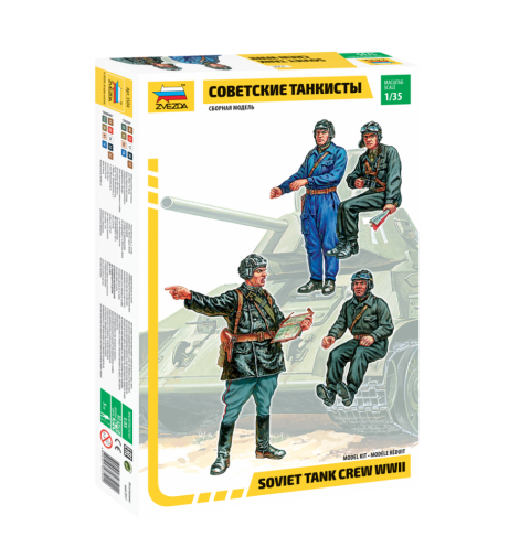 ZVEZDA 3504 SOVIET TANK CREW WWII 1/35 MODEL KIT