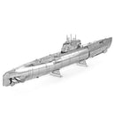 METAL EARTH MMS121 VEHICLES GERMAN U-BOAT TYPE XXI SUBMARINE CUTAWAY 3D METAL MODEL KIT