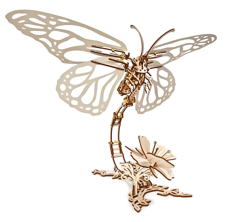 UGEARS 70044 BUTTERFLY WITH FLOWER MECHANICAL MODEL