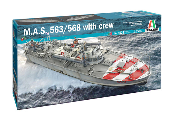 ITALERI 5626 M.A.S 563/568 WITH CREW 1/35 SCALE PLASTIC MODEL KIT