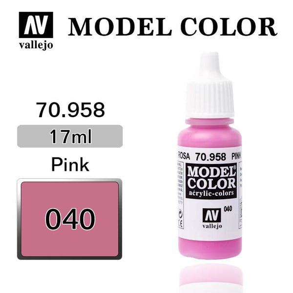 VALLEJO 70.958 MODEL COLOR 040 ACRYLIC PAINT PINK 17ML