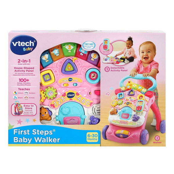 VTECH BABY FIRST STEPS BABY WALKER PINK