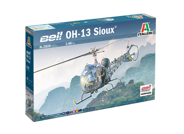 ITALERI 2820 BELL OH-13 SIOUX COREAN WAR HELICOPTER PLASTIC MODEL KIT