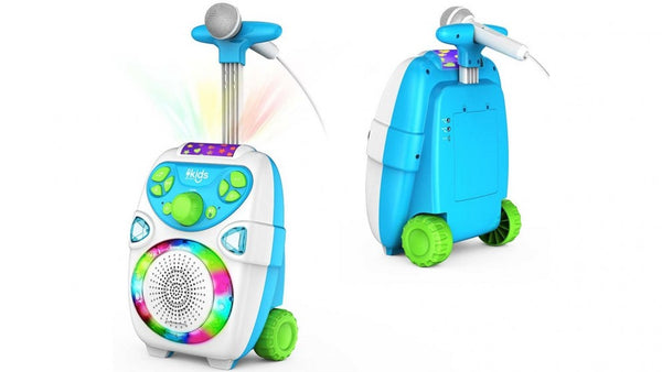 SINGING MACHINE KIDS MY FIRST FIESTA WALK AND SING PORTABLE KARAOKE MACHINE WITH WIRED MICROPHONE - BLUETOOTH SPEAKER - BATTERY OPERATED