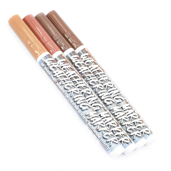 SMS WMRK01 WEATHERING MARKER SET  - CONTAINS 4X 0.7MM TIP OIL BASED PAINT MARKERS -LIGHT RUST- RED OXIDE-DARK BROWN RUST- BROWN RUST
