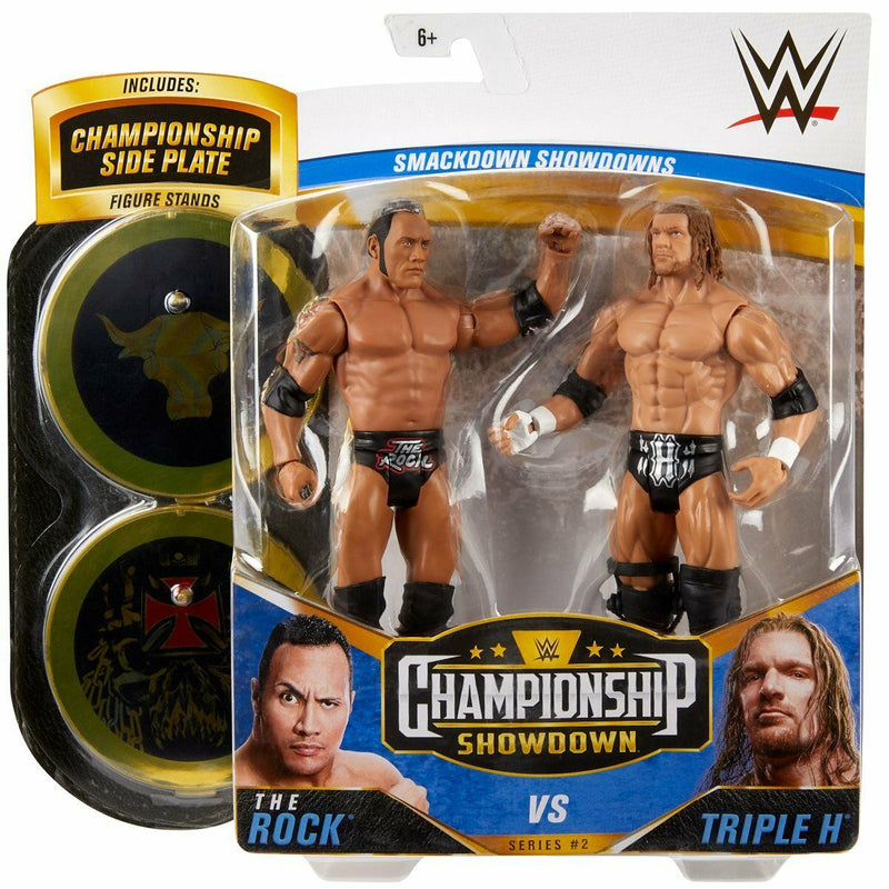 WWE CHAMPIONSHIP SHOWDOWN SERIES 2 - THE ROCK VS TRIPLE H 2 PACK