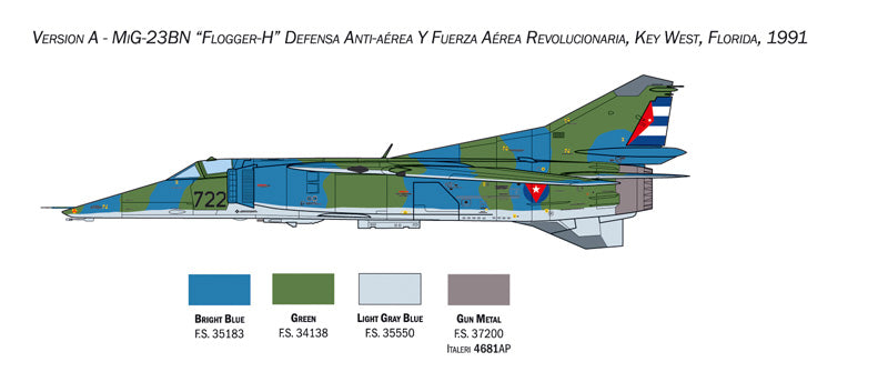 ITALERI 2817 MIG-27/MIG-23BN FLOGGER 1/48 SCALE PLASTIC MODEL KIT