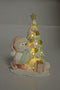 CHLOES GARDEN SNOWMAN WITH LED TREE 15CM