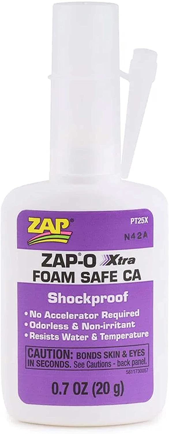 ZAP PT25X CA ADHESIVE FOAM SAFE CA SHOCKPROOF NO ACCELERATOR REQUIRED 20G