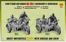 ZVEZDA 3639 SOVIET MOTORCYCLE M-72 WITH SIDECAR 1/35 MODEL KIT