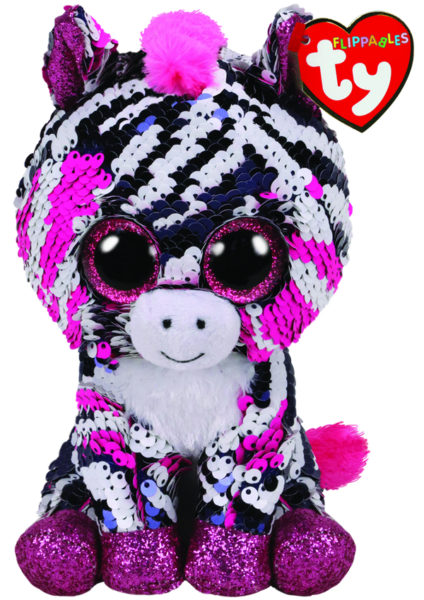 TY BEANIE BOOS FLIPPABLES ZOEY ZEBRA REGULAR