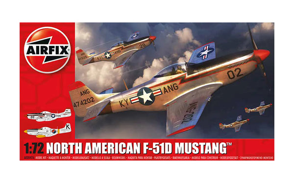 AIRFIX A02047A NORTH AMERICAN F-51D MUSTANG 1/72 SCALE AIRCRAFT PLASTIC MODEL KIT