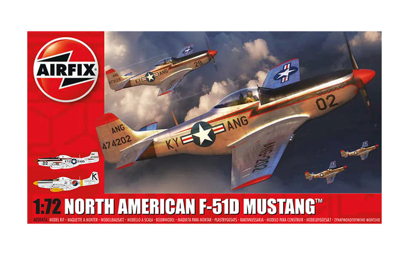 AIRFIX A02047A NORTH AMERICAN F-51D MUSTANG 1/72 SCALE AIRCRAFT PLASTIC MODEL KIT