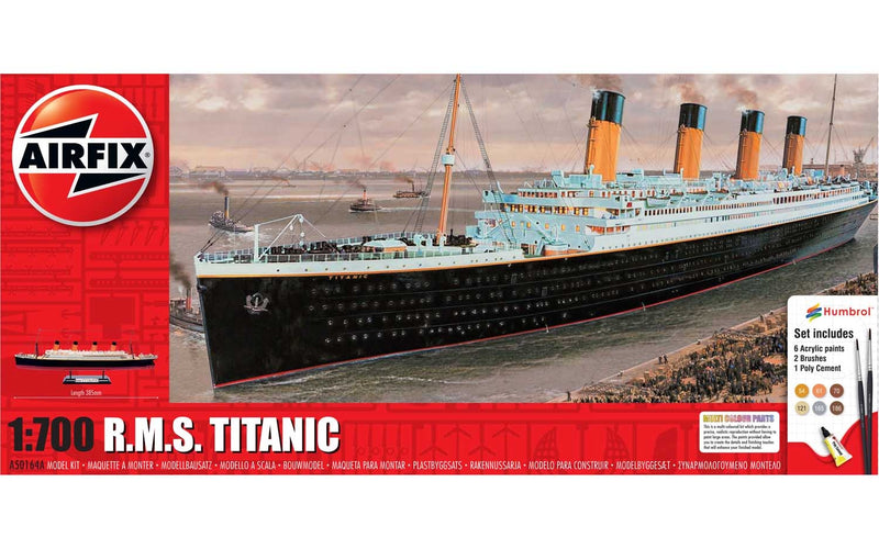 AIRFIX A50164A RMS TITANIC MEDIUM GIFT SET 1/700 PLASTIC MODEL KIT