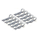 ABSIMA 2440012 BODY CLIP SMALL SILVER 10 PACK