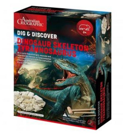 AUSTRALIAN GEOGRAPHIC DIG AND DISCOVER DINOSAUR SKELETON TYRANNOSAURUS