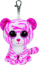 TY BEANIE BOOS ASIA WHITE AND PINK TIGER CLIP