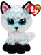 TY BEANIE BOOS ATLAS FOX AQUA CHEVRON REGULAR