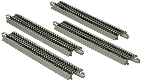 BACHMANN BAC44511 E - Z FIT 9 INCH TRAIN TRACK WITH GREY BASE HO GAUGE 4 PACK