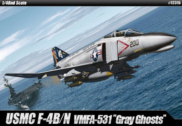 ACADEMY 12315 USMC F-4B/N VMFA-531 GRAY GHOSTS PHANTOM 1:48 PLASTIC MODEL KIT