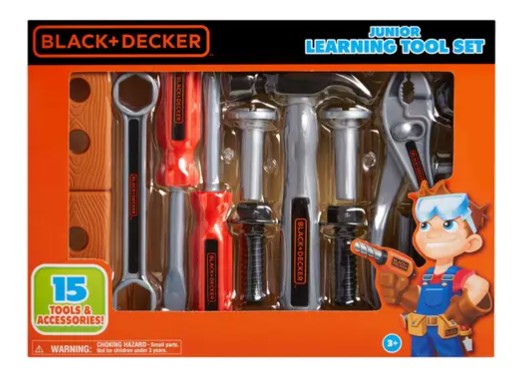 BLACK AND DECKER JUNIOR LEARNING TOOL SET 15PC