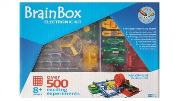 BRAINBOX 518 ELECTRONIC KIT MAXIMUM ELECTRONIC KIT WITH OVER 500 EXPERIMENTS