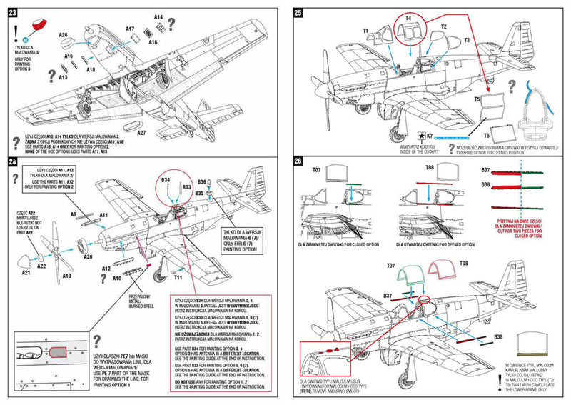 ARMA HOBBY 70038 P-51 B/C MUSTANG EXPERT SET (AUS DECALS) 1/72 SCALE PLASTIC MODEL KIT