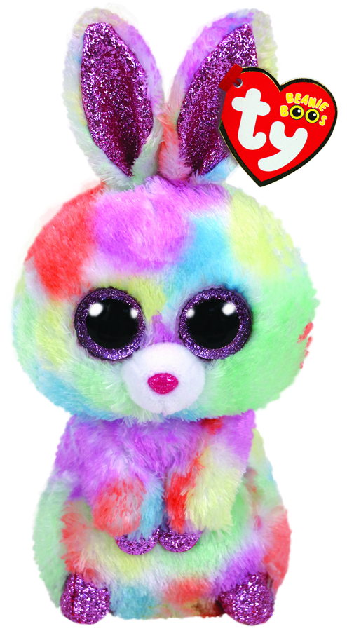 TY BEANIE BOOS BLOOMY PASTEL MULTICOLOUR BUNNY REGULAR