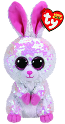 TY BEANIE BOOS FLIPPABLES BONNIE WHITE BUNNY REGULAR