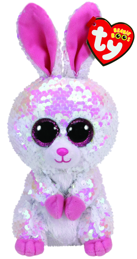 TY BEANIE BOOS FLIPPABLES BONNIE WHITE BUNNY REGULAR