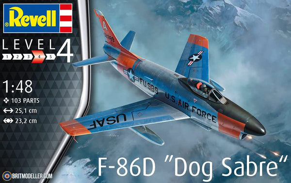 REVELL 03832 U.S AIRFORCE F-86D DOG SABRE 1/48 SCALE AIRCRAFT PLASTIC MODEL KIT FIGHTER