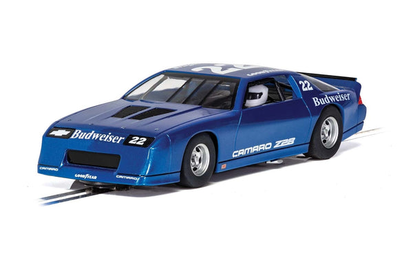 SCALEXTRIC C4145 1:32 CHEVROLET CAMARO IROC-Z BLUE NO.22 SLOT CAR