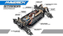 HPI MAVERICK MV12622 1/10 RED STRADA XT BRUSHLESS 4WD ELECTRIC TRUGGY - BATTERY AND CHARGER INCLUDED