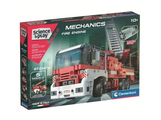 CLEMENTONI SCIENCE AND PLAY BUILD MECHANICS - FIRE ENGINE  5 MODEL STEM KIT WITH ELECTRONIC MOTOR