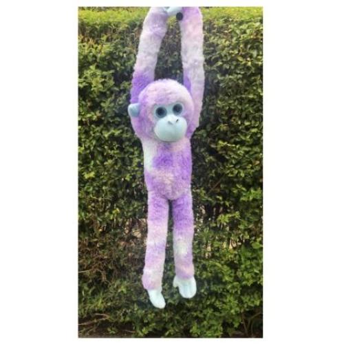 COTTON CANDY JG295 HANGING MONKEY AMELIA PURPLE AND GREEN PLUSH