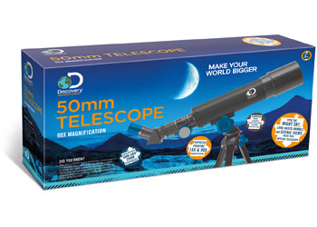 DISCOVERY ADVENTURES 50MM ASTRONOMICAL TELESCOPE 90X MAGNIFICATION