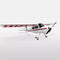 OMPHOBBY SUPER DECATHLON 55 INCH WINGSPAN WHITE WITH RED AND BLUE BALSA MODEL PLANE PLUG AND PLAY - BULKY ITEM
