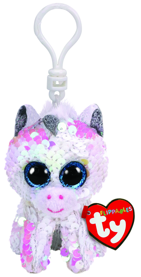 TY BEANIE BOOS FLIPPABLES DIAMOND UNICORN CLIP