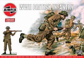 AIRFIX A02718V VINTAGE CLASSICS WWII BRITTISH INFANTRY 1/32 SCALE PLASTIC MODEL KIT