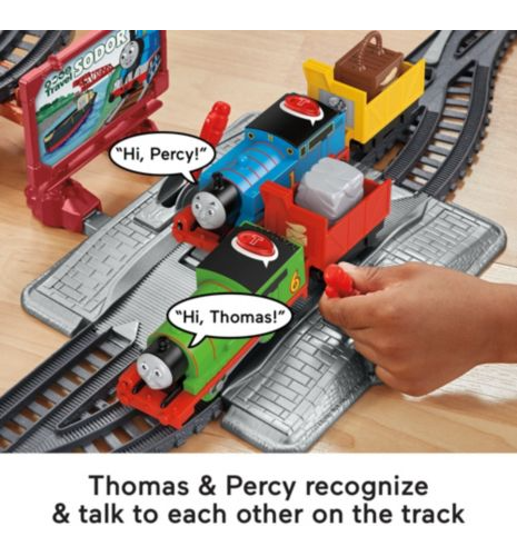 FISHER PRICE THOMAS AND FRIENDS TALKING THOMAS AND PERCY TRAIN SET