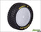 LOUISE TYRES L-T3170SWAF E-HORNET EP BUGGY 4WD FRONT TIRES SOFT COMPOUND WITH 2.2 WHITE RIM MOUNTED FOR ASSOCIATED B44