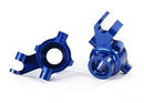 TRAXXAS 8937X 6061-T6 STEERING BLOCKS ALUMINUM BLUE ANODIZED MAXX