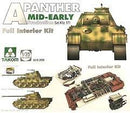 TAKOM 2098 WW11 GERMAN MEDIUM TANK SD.KFZ.171 PANTHER A MID EARLY PRODUCTION WITH FULL INTERIOR 1/35 SCALE TANK PLASTIC MODEL KIT